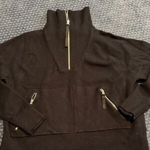 Black Half-Zip Women's Sweater